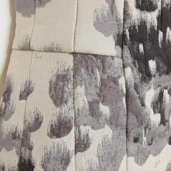 Girl's H&m brocade skirt black grey cream abstract - Picture 4 of 8